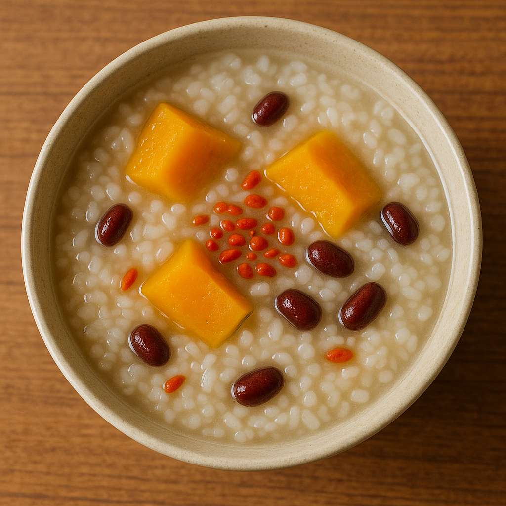 かぼちゃと小豆の薬膳粥